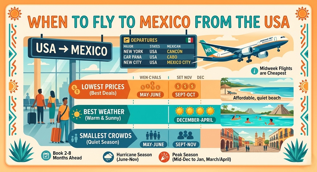 When to Fly to Mexico from the USA